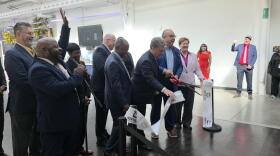 Northland Workforce Training Center leaders and partners cut the ribbon on the new Western New York Clean Energy Experience Center and Clean Technology Lab.