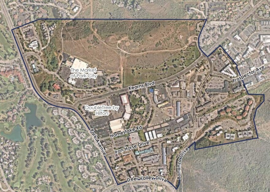 A map of the Bonanza Park neighborhood.