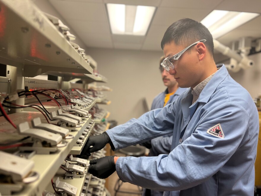  Zhengrui Xu is a post-doctoral fellow at Virginia Tech and is working on a research project to develop electric batteries. 