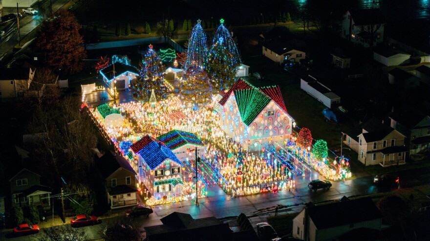 Admission to walk around the Peckville Christmas House is free.