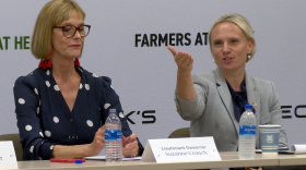 Indiana Lieutenant Governor Suzanne Crouch and Congresswoman Victoria Spartz (R IN-5) spoke at a round table in Atlanta, IN on Monday.