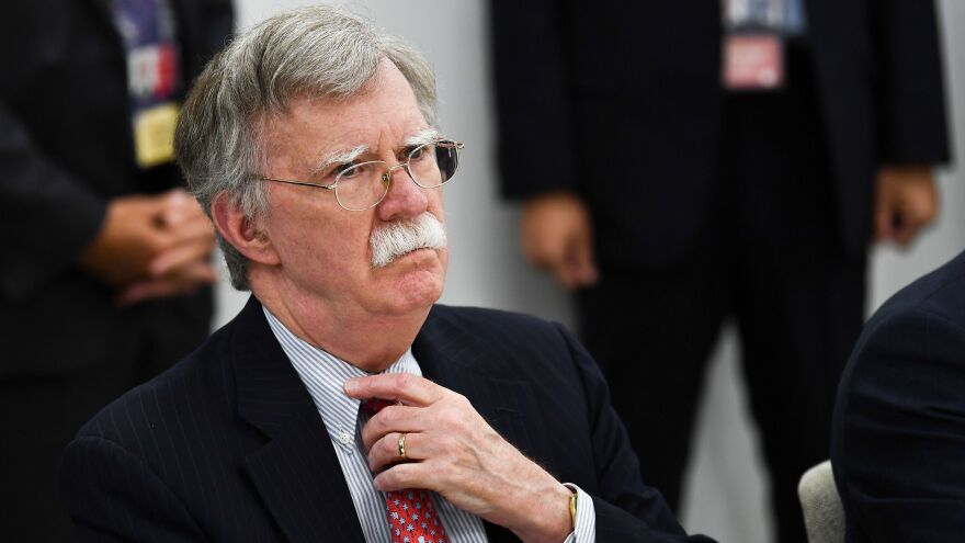 John Bolton, pictured in June 2019 in Japan, talked with NPR about his time in the White House as national security adviser.