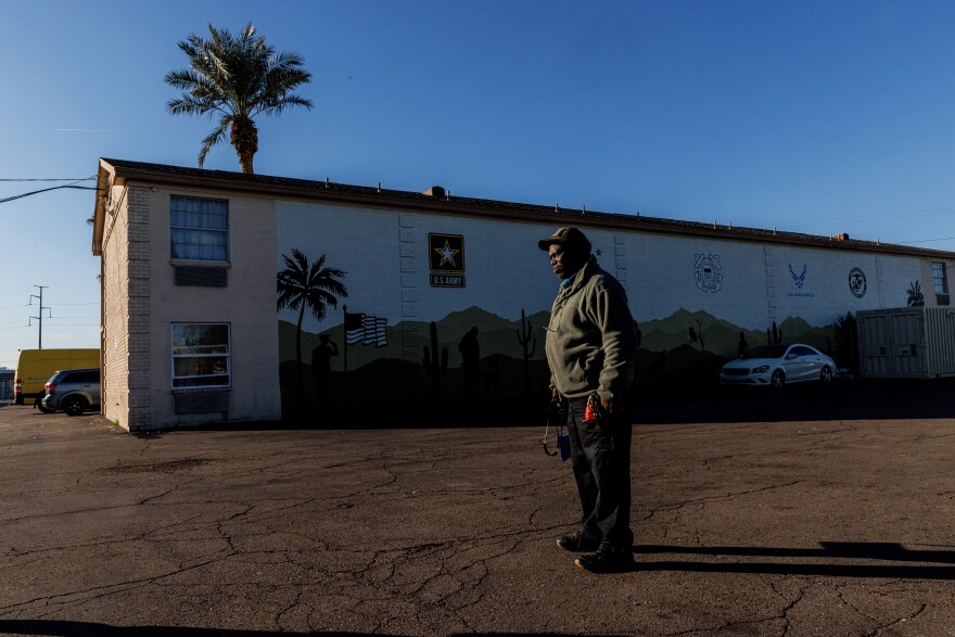 Army vet Mike Biggs says he didn't even think of himself as homeless ten years ago, when some veteran with U.S.Vets met him on the street. He's now been working with the veterans charity for ten years.