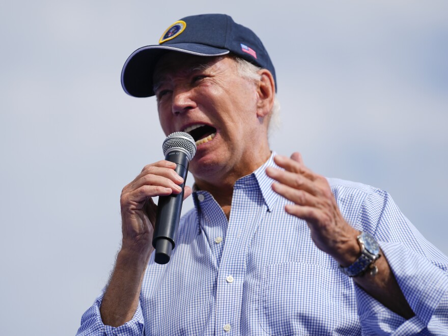 President Joe Biden speaks during a Labor Day event in Philadelphia earlier this month.