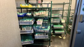 Donated breast milk from The Milk Bank in February 2022.