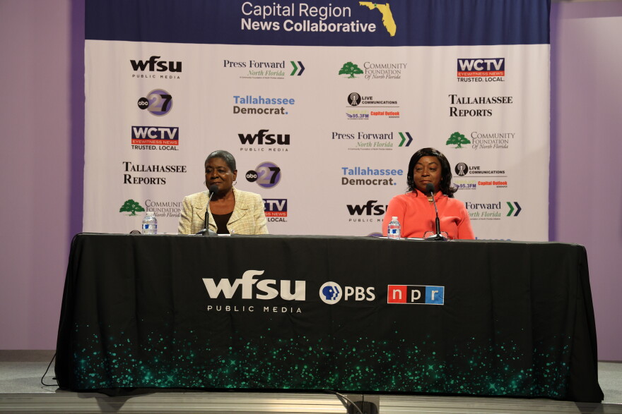 Dot Inman Johnson and Diane Williams Cox are running for City Commission seat 5.