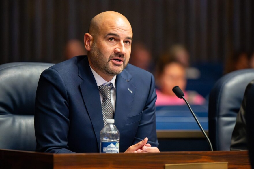 Health and Hospital Corporation president and CEO Paul Babcock during a meeting Sept. 17, 2025, at the City-County Building in Indianapolis.