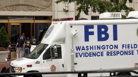 The scene Wednesday morning outside the Family Research Council in Washington, D.C., after the shooting.