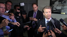 Sen. Rand Paul (R-Ky.) speaks to the media about the Senate Republican health care bill proposal, on June 22, 2017 in Washington, D.C. (Mark Wilson/Getty Images)