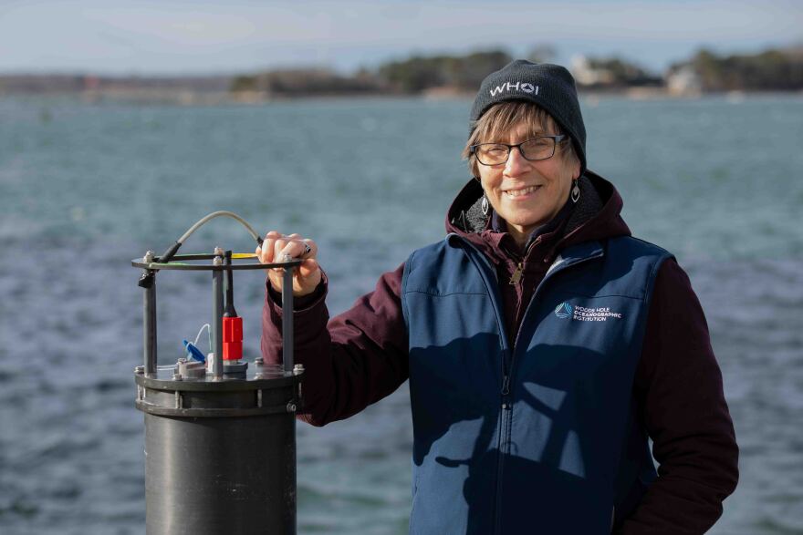 Heidi Sosik, a senior scientist in the WHOI Biology Department, is principal investigator for the CMA CGM supported research that has added a new component to the Oleander Project, which collects and analyzes biological and environmental data from commercial ships in transit, providing an efficient platform for studying marine life across global shipping routes.