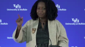 Deirdre Cooper Owens during her Keynote Address for the University at Buffalo's Beyond the Knife event