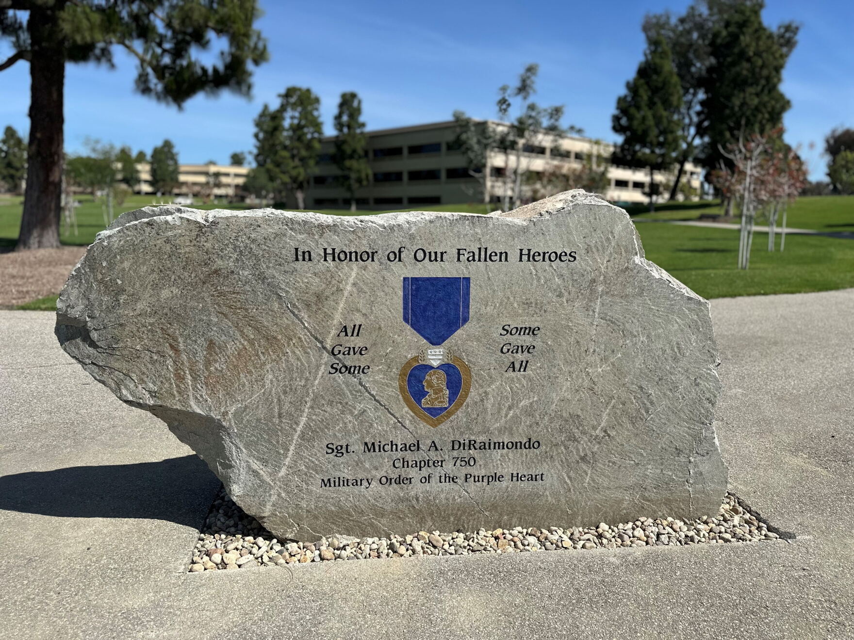 Monument honoring military members who died or were wounded in action ...