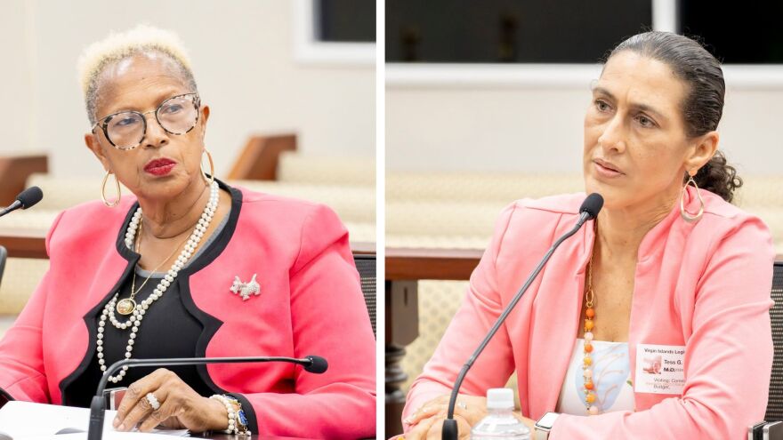 Pictured: Masserae Sprauve Webster, CEO of Frederiksted Health Care Inc. and Dr. Tess G. Richards, Executive Director of St. Thomas East End Medical Center Cooperation testified before lawmakers that growing losses in Medicaid coverage are driving more patients into self-pay status, increasing the financial burden on clinics that provide care regardless of a patient's ability to pay.