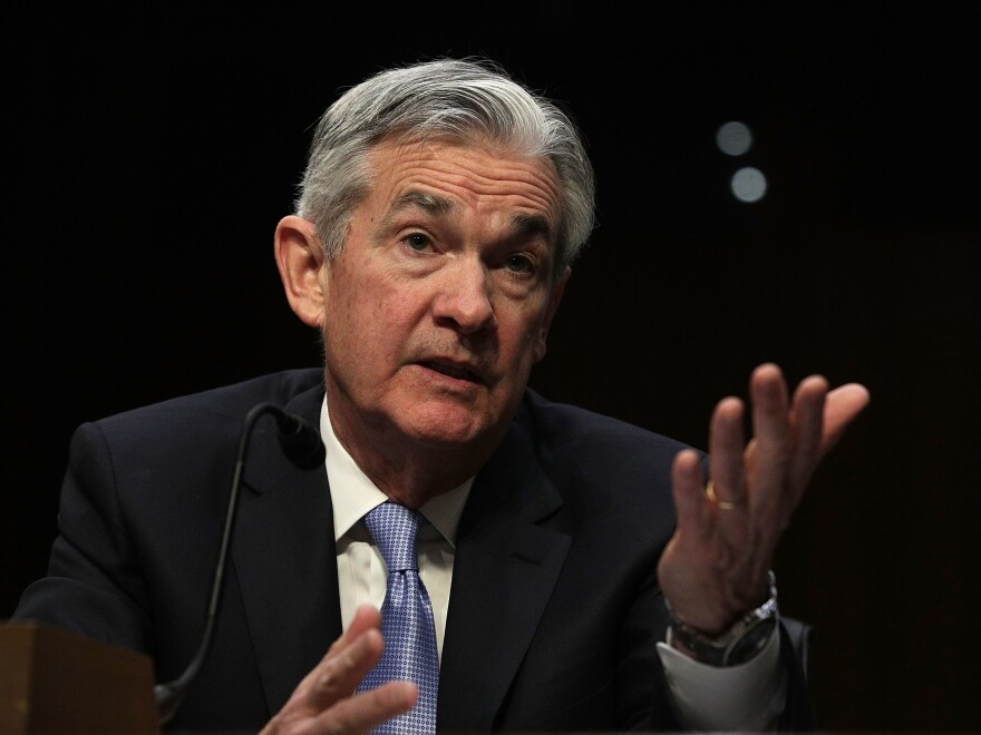 Jerome Powell, nominated to be the next chairman of the Federal Reserve Board, testifies Tuesday during his confirmation hearing before the Senate Banking Committee.