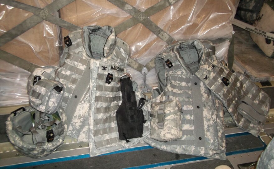 Geoffrey Ling and Christian Macedonia wore body armor with blast sensors.