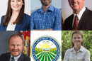 Florida Commissioner of Ag candidates: On top, Democrats Nikki Fried, Roy David Walker and Jeffery Porter. Bottom: Republicans Matt Caldwell and Denise Grimsley. Republicans Mike McCalister and Baxter Troutman were unable to participate in the interview.
