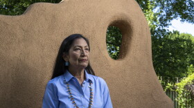 FILE - U.S. Interior Secretary Deb Haaland poses, in Albuquerque, N.M., June 12, 2023. (AP Photo/Roberto E. Rosales, File)