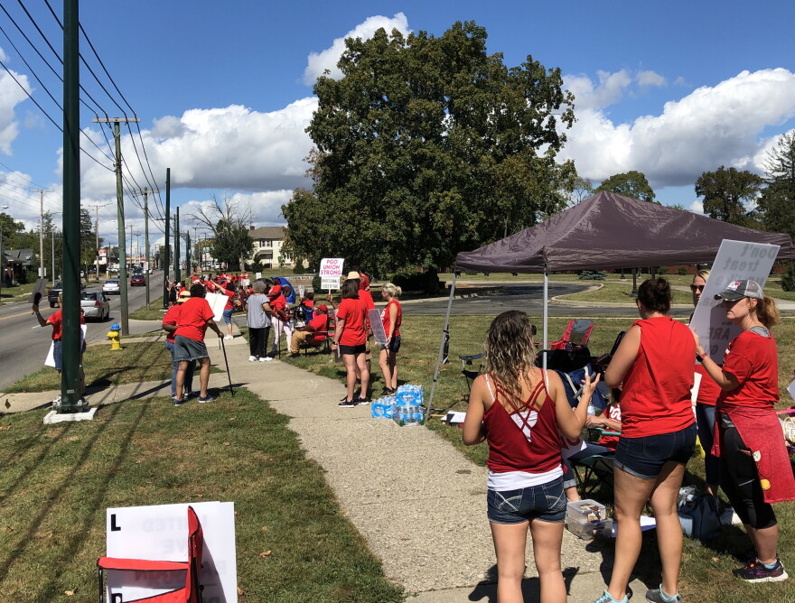Montgomery County Children's Services workers on strike, September 23, 2019.