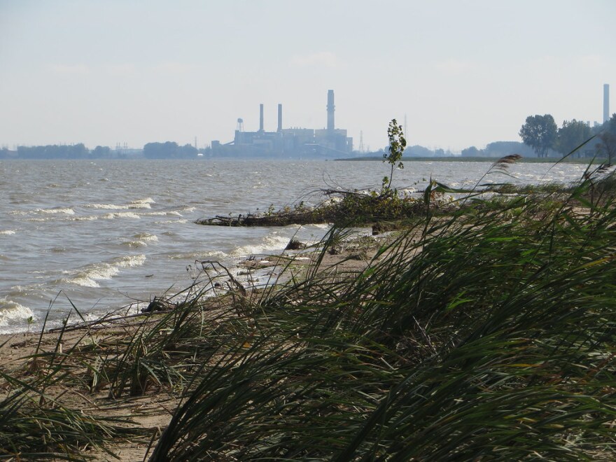 Consumers Energy Karn coal plant on Saginaw Bay