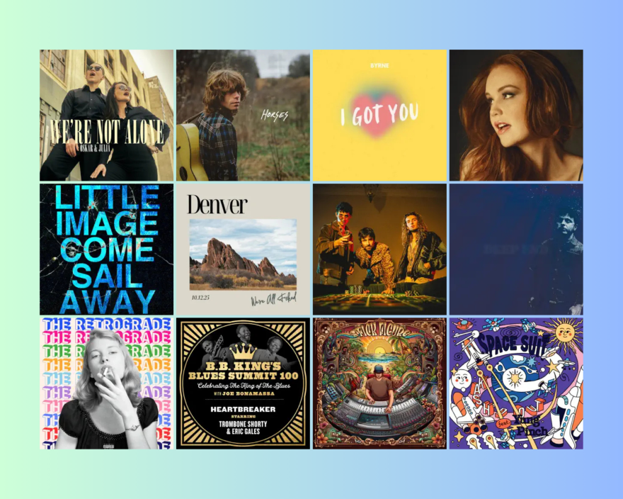 Fresh Tracks Friday album cover collage