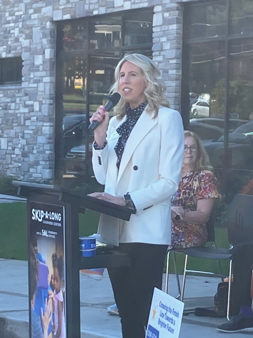 Mallory Merritt, CFO of Estes Construction, who said the project came in two months early and under budget.
