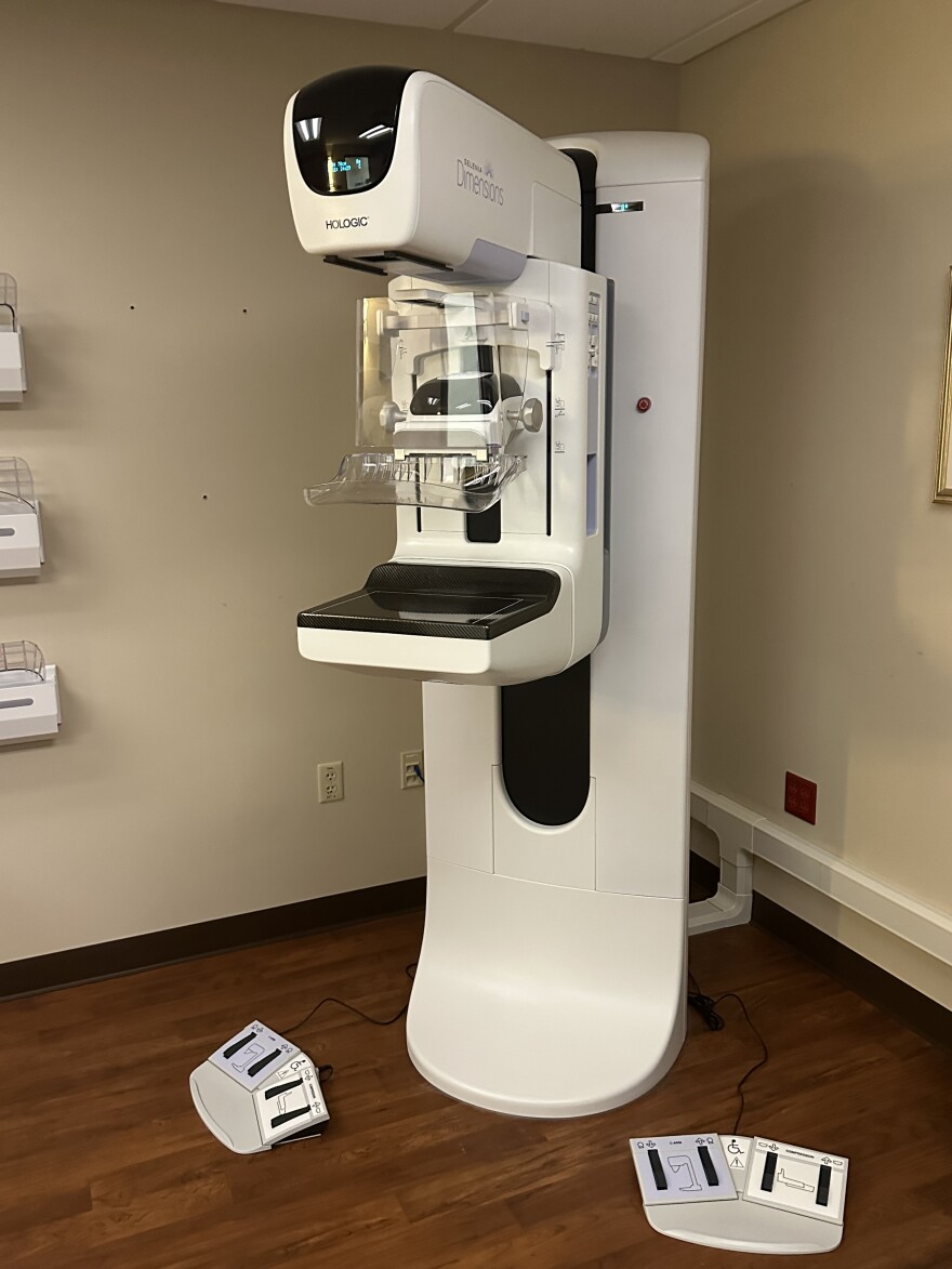 A 3D mammogram machine at Beartooth Billings Clinic