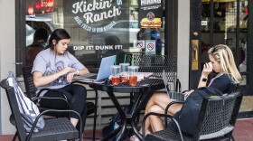 Women eat at JJ's