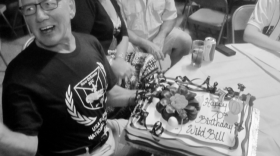 Bill McNulty, father of the author, celebrating his 70th birthday