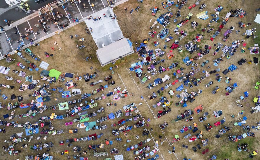 Aerial views of the audience during Grand Rapids Riverfest on Sept. 6, 2025.