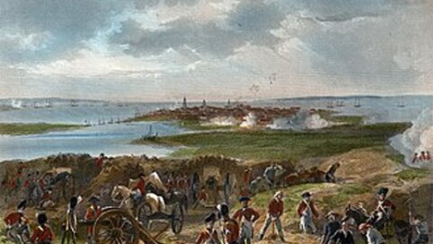 Illustration of the siege of Charleston by Alonzo Chappel
