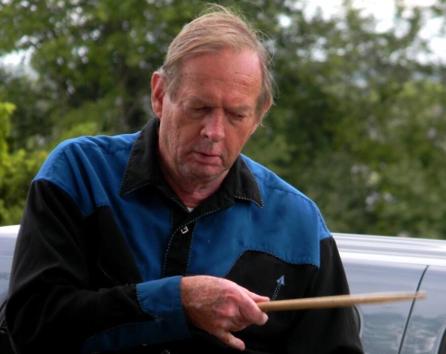 Gary Mullis drumming at a WLUV radio picnic.