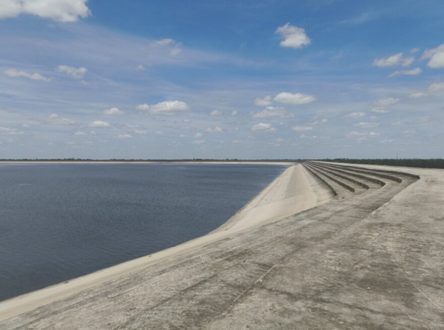 The Peace River Manasota Regional Water Supply Authority’s 6-billion gallon reservoir currently holds about 3 billion gallons of water. Between its reservoirs and its underground storage systems, the water supply authority now has about eight months of water in reserve — far less than normal.
