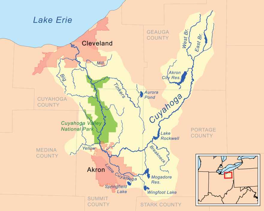 photo of Cuyahoga River and its tributaries