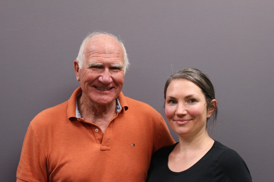 Mariann Abrahamsen (R) recently spoke to her father Magne Abrahamsen (L) for StoryCorps Tampa Bay. Magna described what it was like living in Norway under Nazi occupation during WWII.