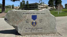 A monument honoring members of the military who died, or were wounded in action serving America now has a new home at the Ventura County Government Center, in Ventura.