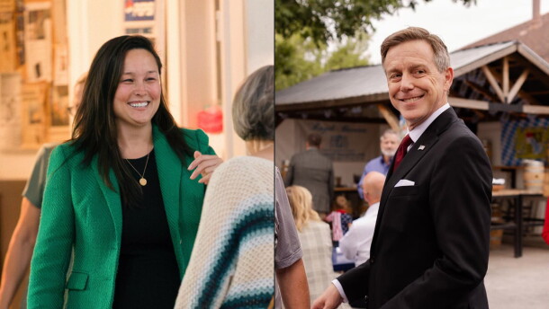 Oklahoma’s 2026 gubernatorial candidates: Democrat Cyndi Munson (left) and Republican Mike Mazzei (right).