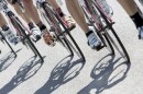 shadows of cyclists on the ground