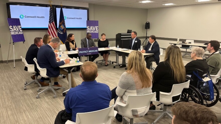 Michigan's Lieutenant Governor Garlin Gilchrist II met with community members and stakeholders at Corewell Health Blodgett.