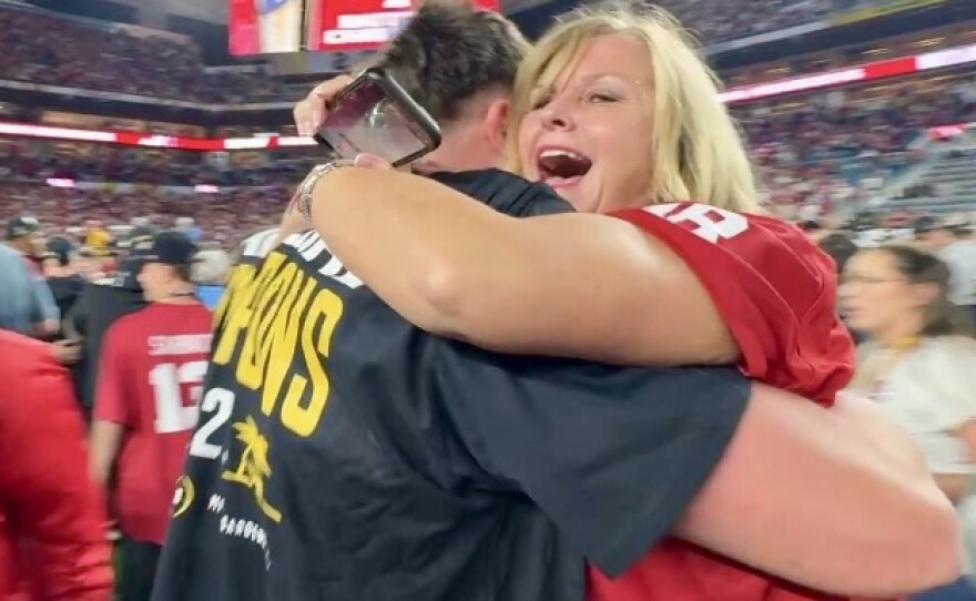Snap shots on the field of IU in the National Championship game at Hard Rock stadium.