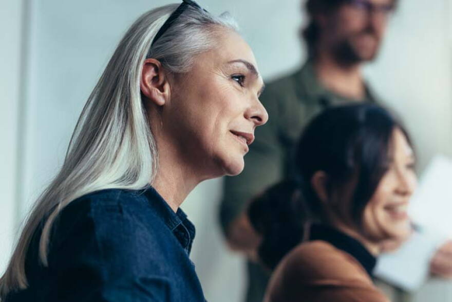 A woman in an executive meeting