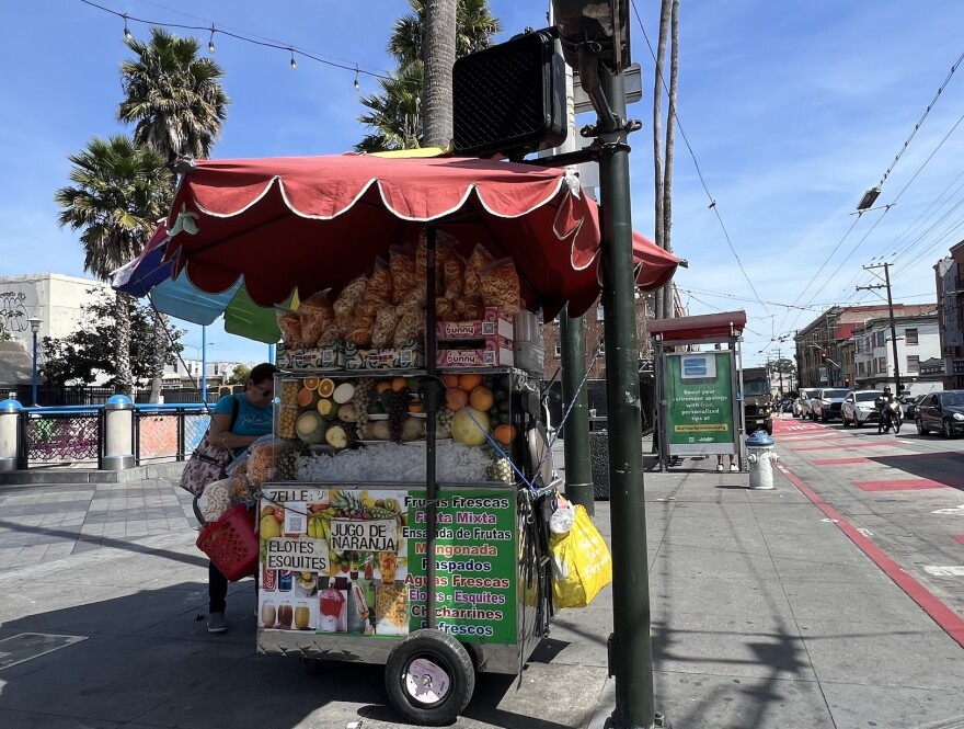 Street food vendor in the Mission District.