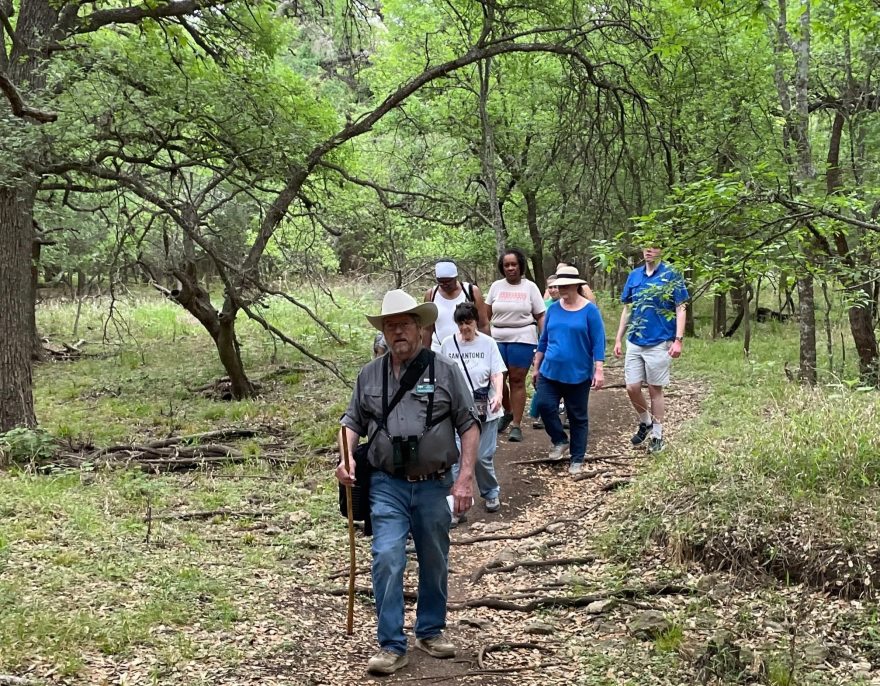 Participants on a hike