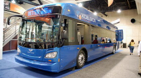 A New Flyer Xcelsior bus seen at the 2008 American Public Transportation Association expo in San Diego, Calif.