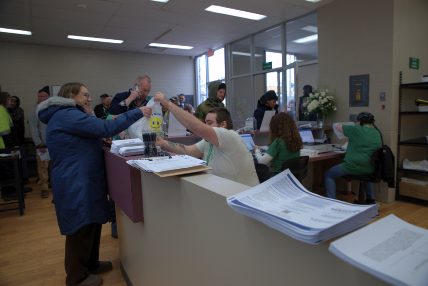 Customers visited Kentucky's first medical cannabis dispensary approved to operate on Dec. 13, 2025.