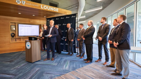 Scott Keogh, president and CEO of Scout Motors, announced Wednesday, Oct. 14, 2026, that seven auto suppliers will invest more than $82 million to help production of electric carmaker Scout cars. The suppliers, spread across Duncan, Piedmont and Spartanburg, will create more than 200 jobs, the company announced.