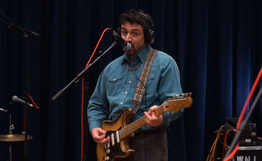 YaYa Biggs performing live in WNIJ's Studio A