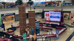 The Twin Towers replica under construction at Micronesia Mall on Sept. 8, 2026.