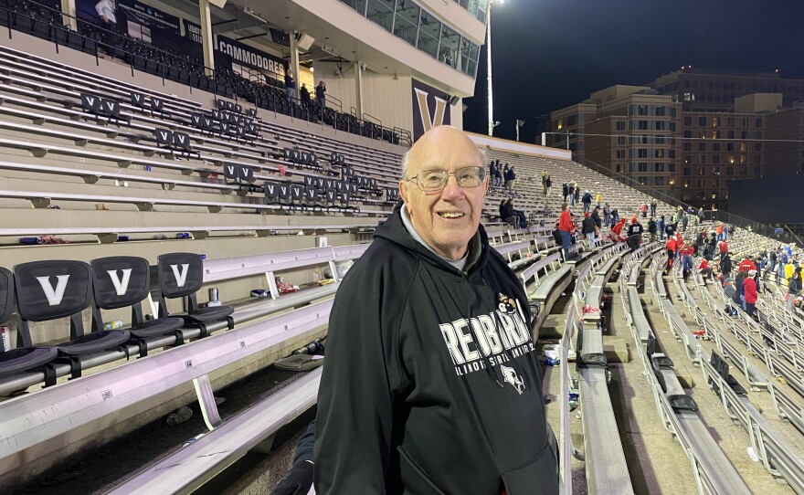 Doug Jennings of Normal after Monday's game at FirstBank Stadium in Nashville.