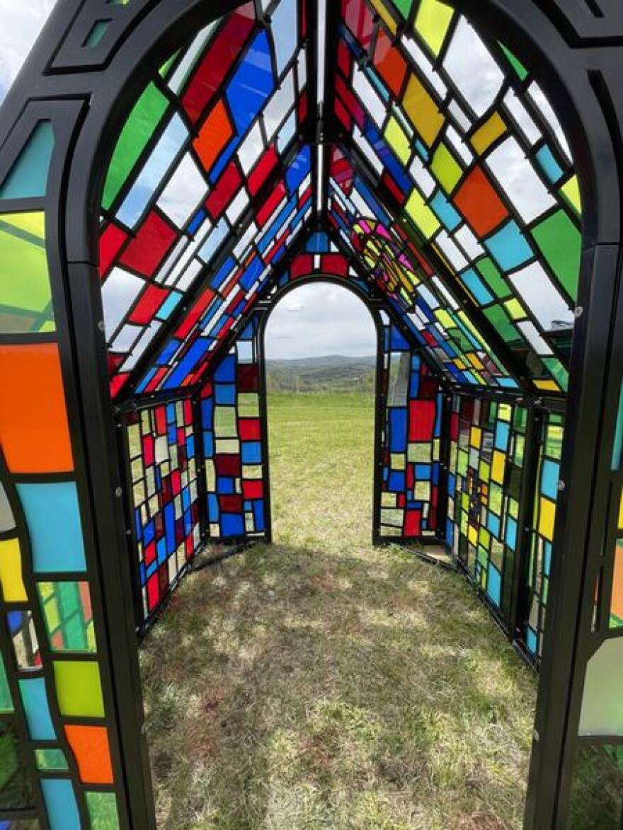 Sculpture by Tom Fruin on Matrimony Hill 