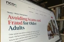 A page from the National Council on Aging website is shown in this photo taken Thursday, Nov. 9, 2023 in New York. In 2022, consumers lost $8.8 billion to scammers. And older adults lost the highest amount of money compared to other age groups, according to the Federal Trade Commission.